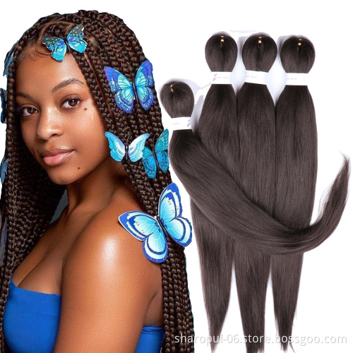 100% Japanese fiber braid hair hot water setting no tangle Ombre Crochet Extension featured end free sample braiding hair